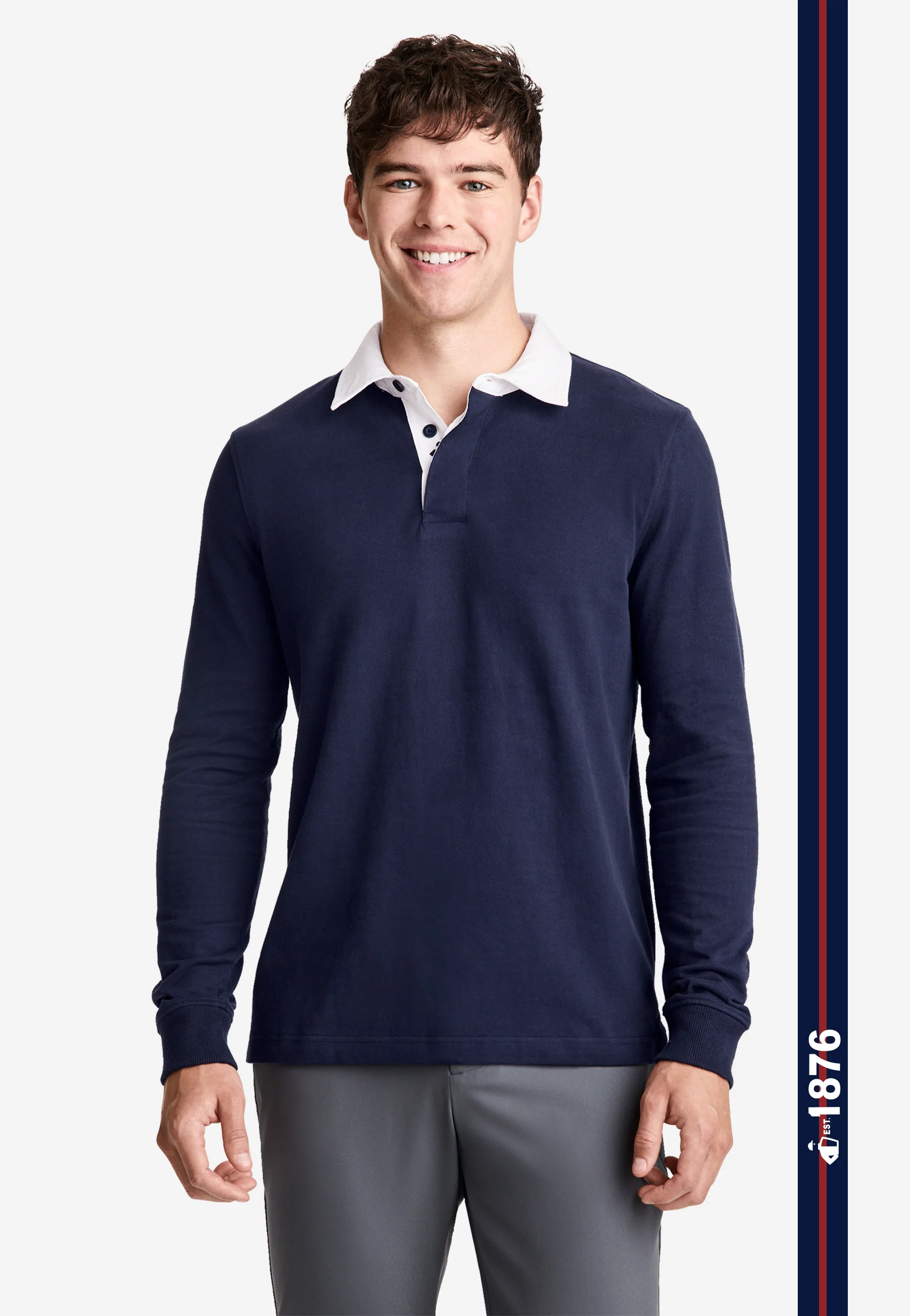 Jockey® 1876 Collection Long Sleeve Rugby Polo - Image 7