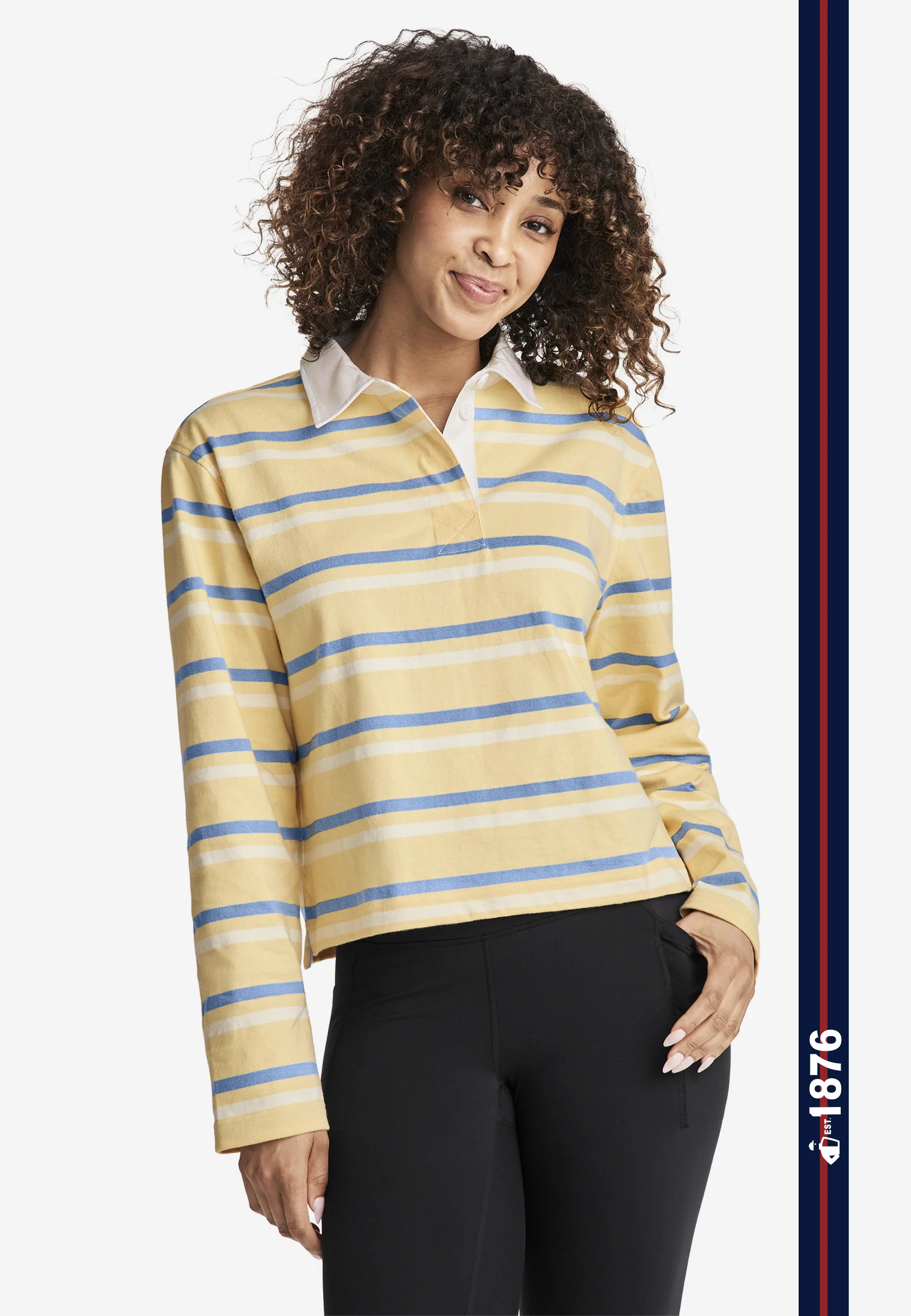Jockey® 1876 Collection Cropped Rugby Polo - Image 14