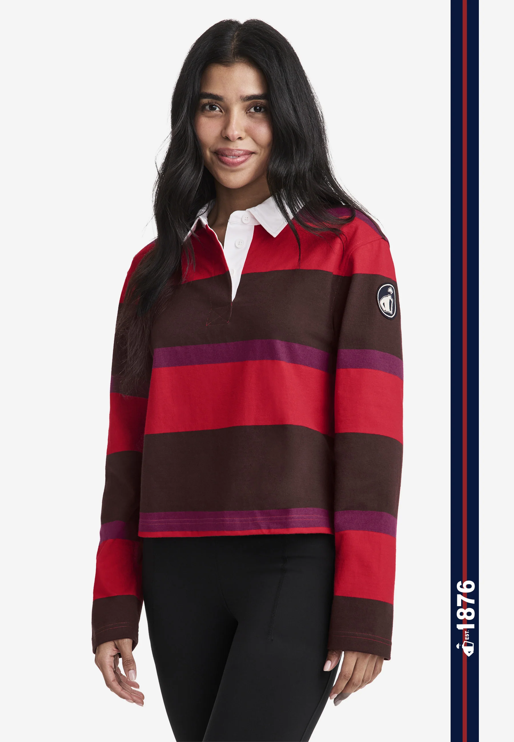 Jockey® 1876 Collection Cropped Rugby Polo - Image 8