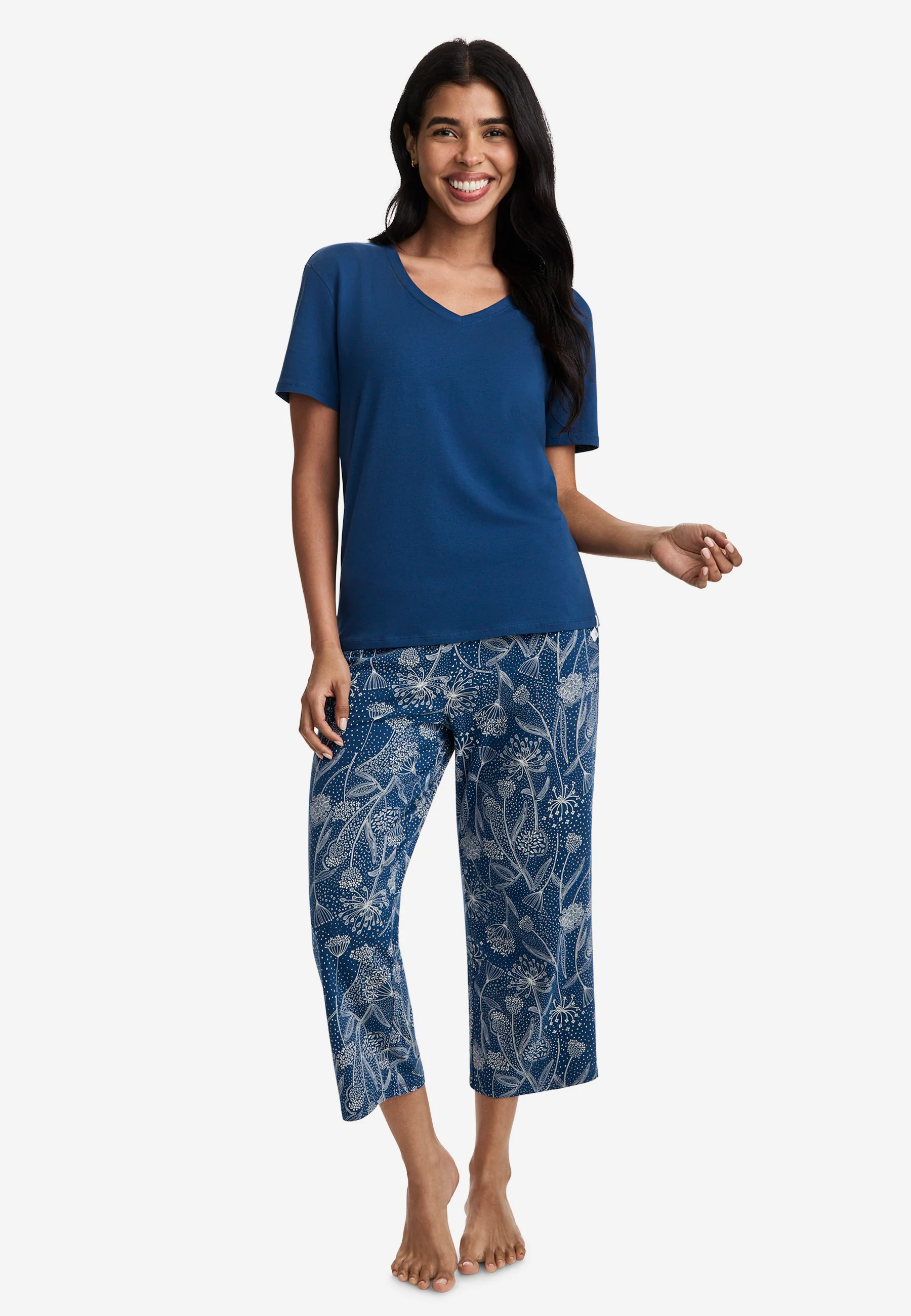 Jockey® Cotton Stretch Short Sleeve V-Neck Top - Image 10