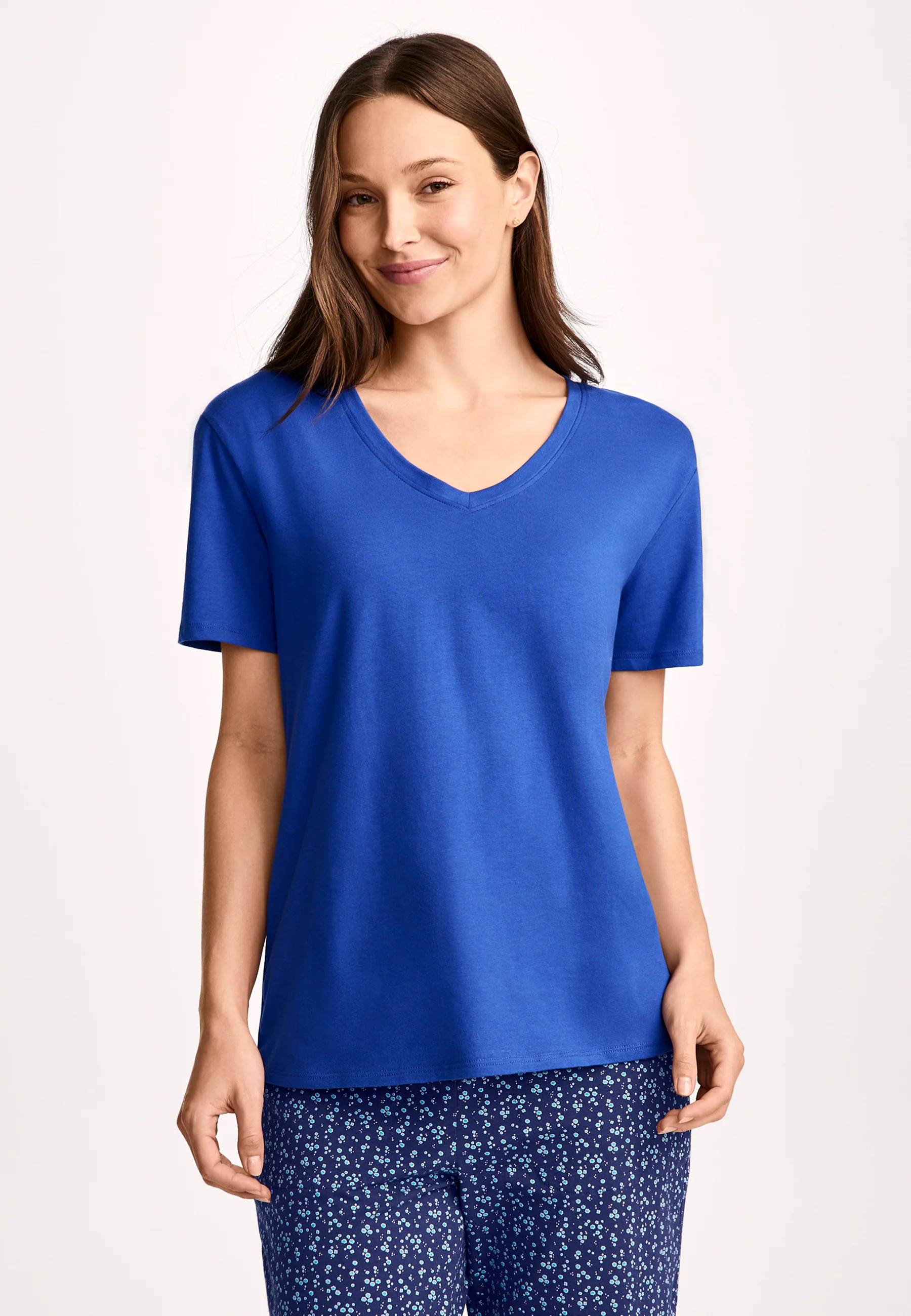 Jockey® Cotton Stretch Short Sleeve V-Neck Top - Image 11