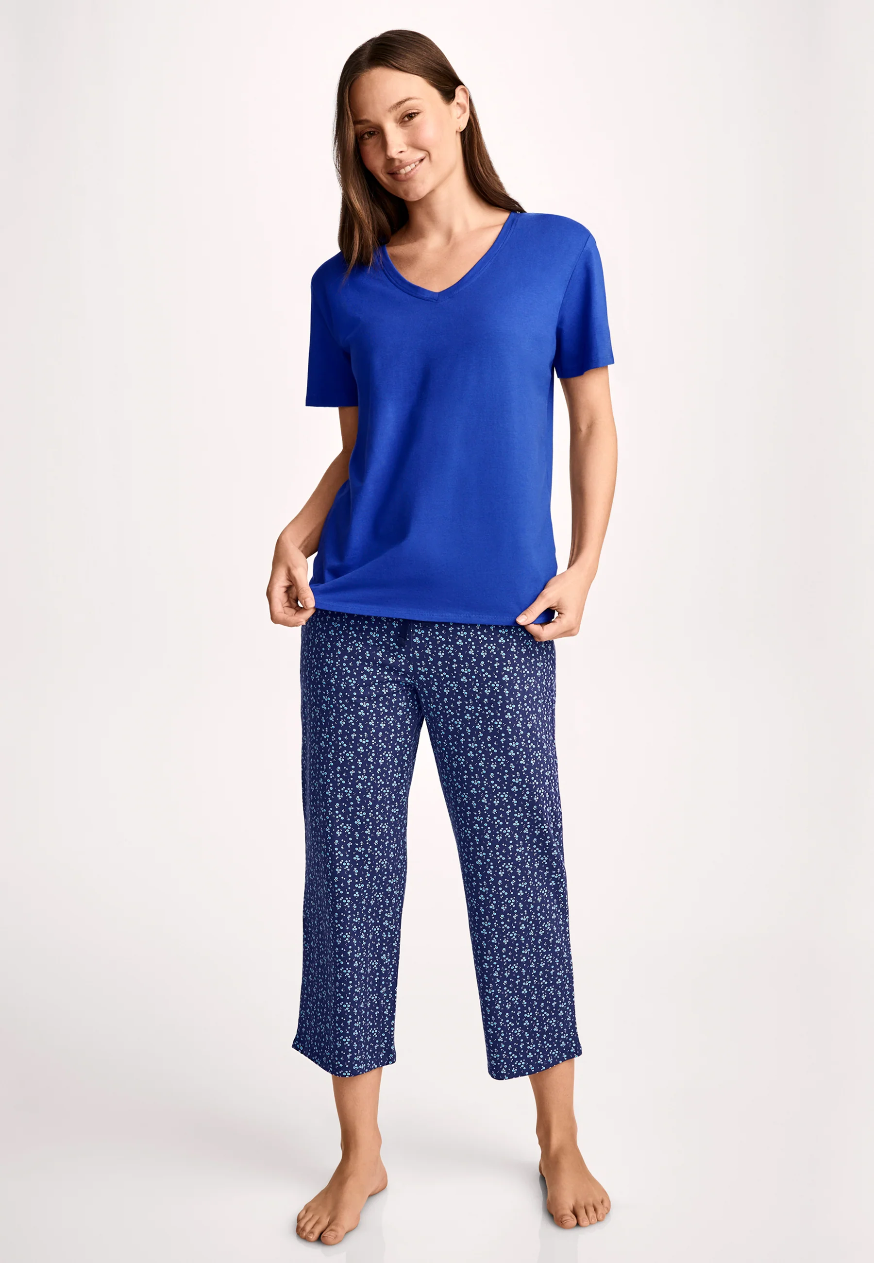 Jockey® Cotton Stretch Short Sleeve V-Neck Top - Image 14