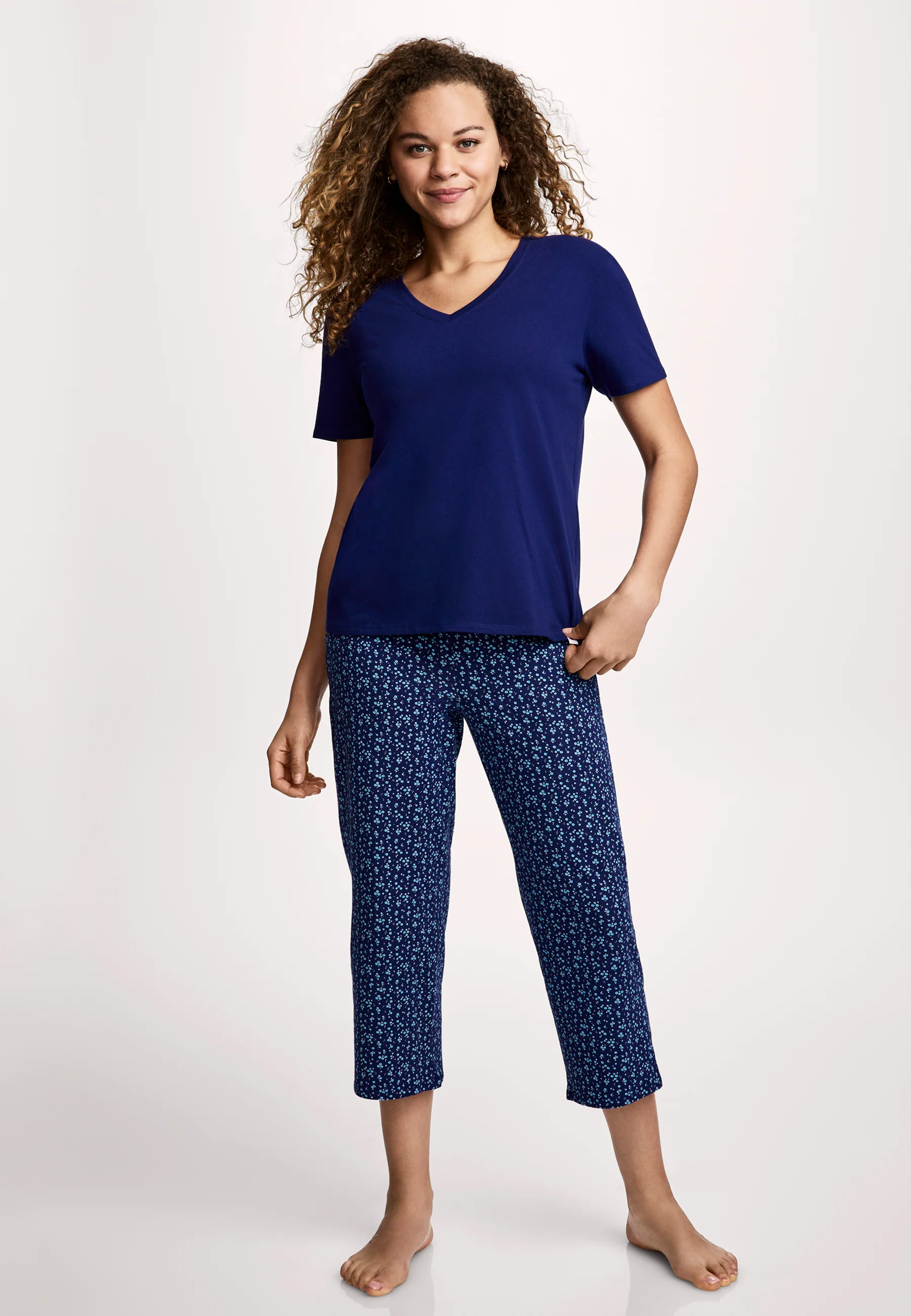 Jockey® Cotton Stretch Short Sleeve V-Neck Top - Image 19