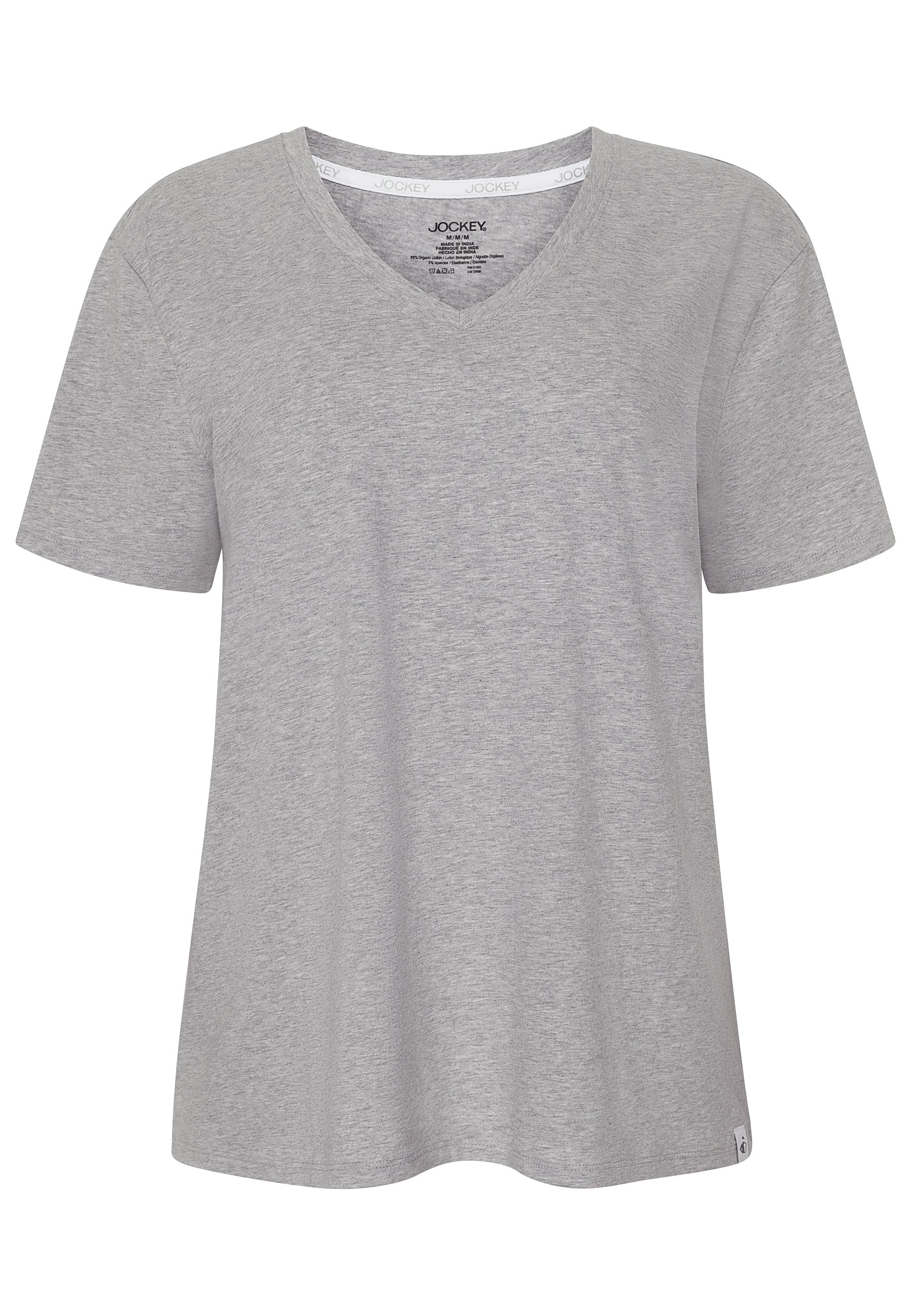 Jockey® Cotton Stretch Short Sleeve V-Neck Top - Image 3